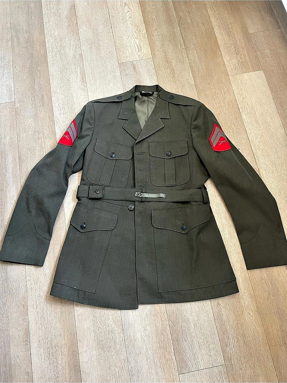 USMC Men's Service Alpha Coat Service Alpha Coat Men's Military Jacket Green 42R